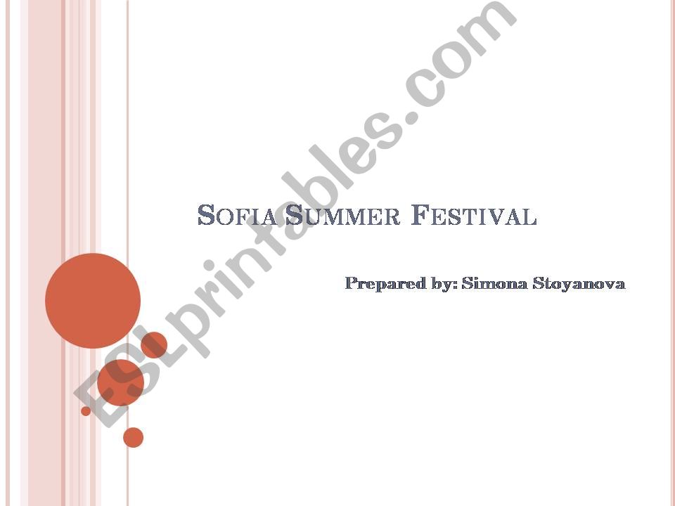 SOFIA SUMMER FESTIVAL powerpoint