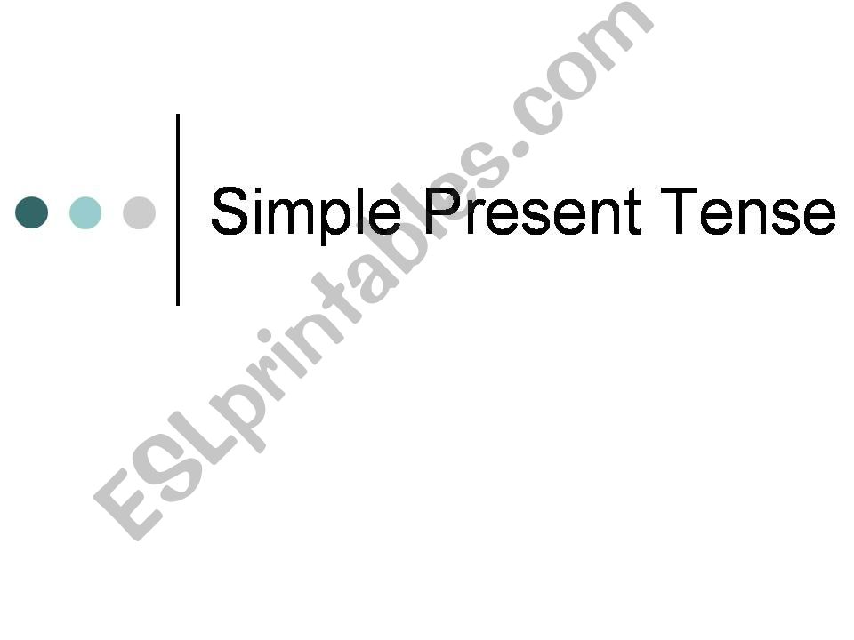 ESL - English PowerPoints: simple present tense