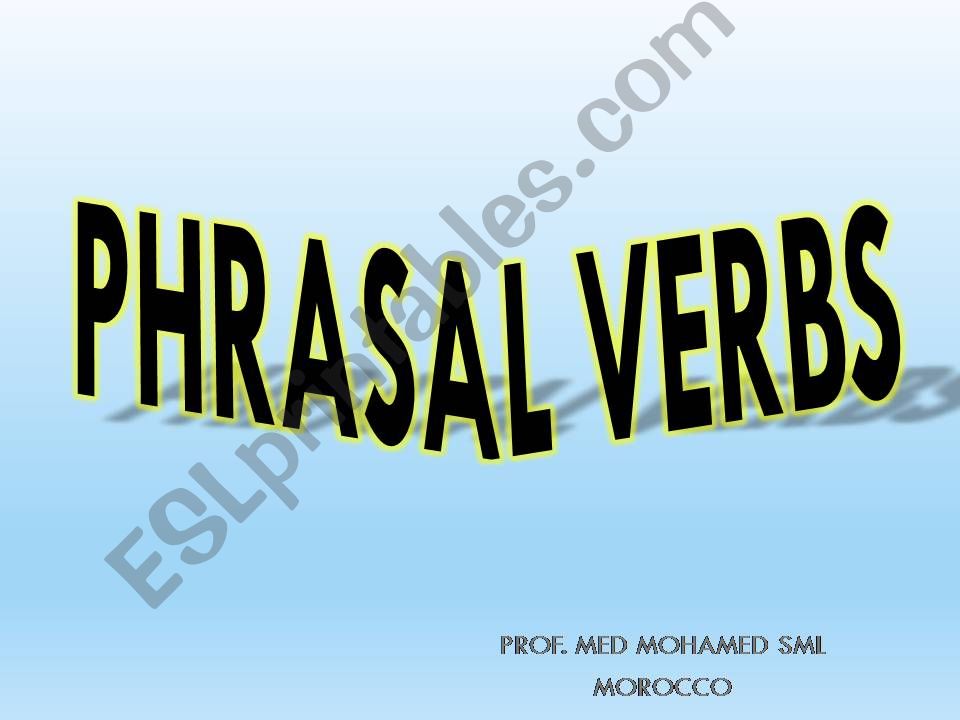 Phrasal verbs game powerpoint