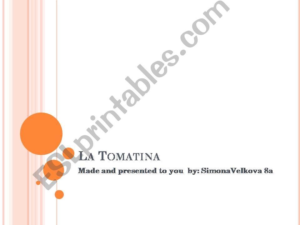 LA TOMATINA powerpoint