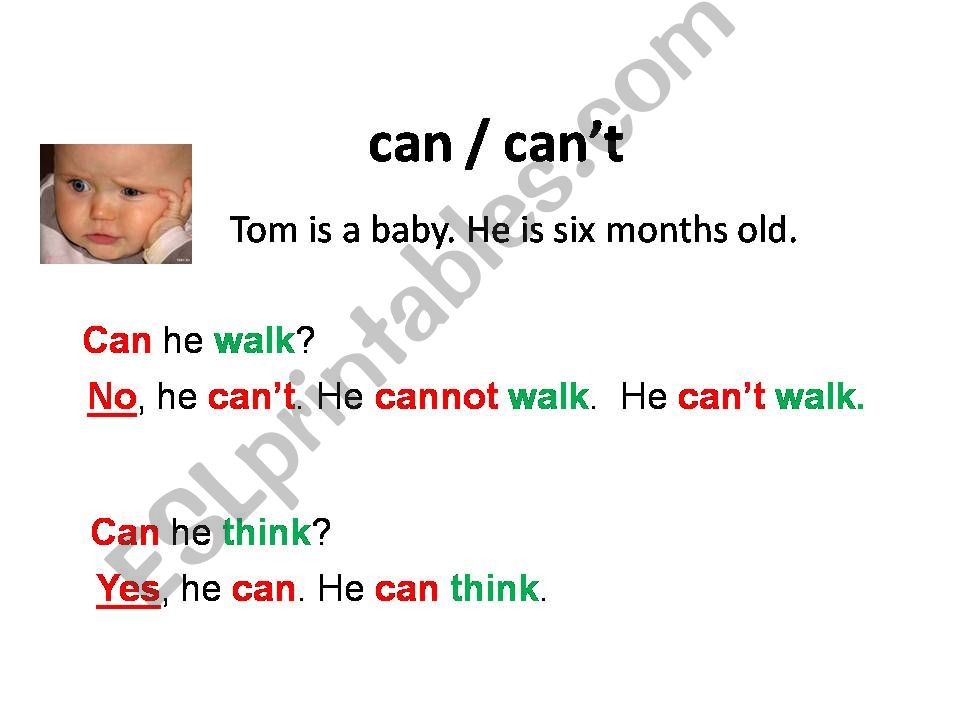 Can/Cant Expressing ability powerpoint