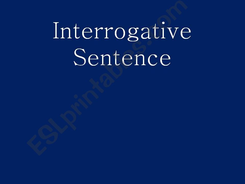 interrogative sentence powerpoint