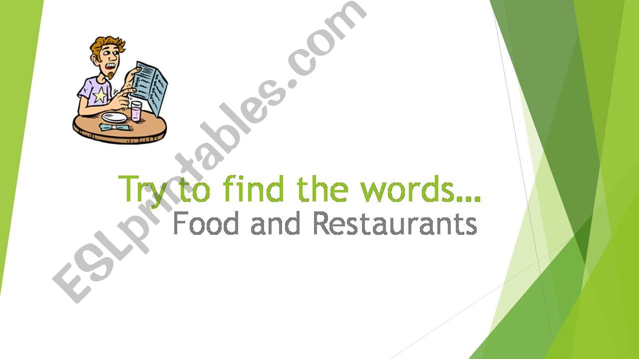 FOOD AND RESTAURANTS powerpoint