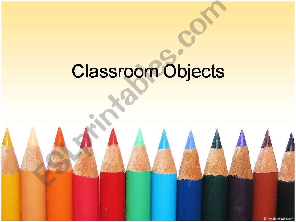 Classroom Objects powerpoint