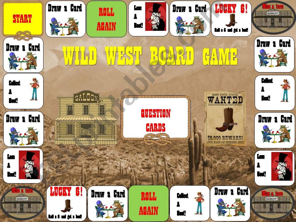 Old West Board Game powerpoint