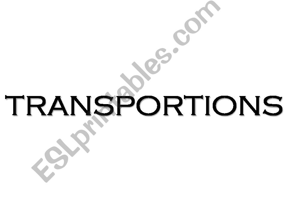 TRANSPORTATION powerpoint