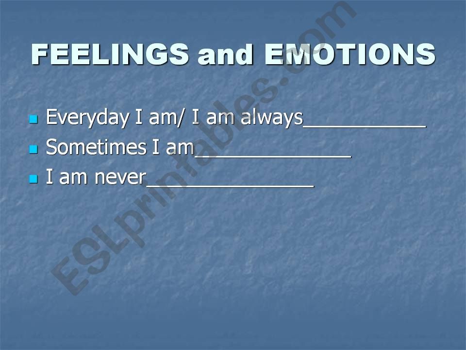 Feelings (beautiful images) Powerpoint Presentation