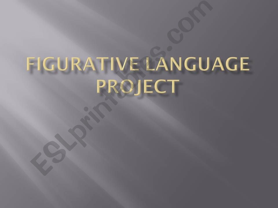 figurative language project powerpoint