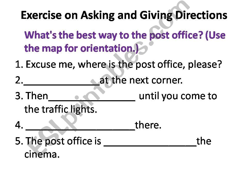 giving directions powerpoint