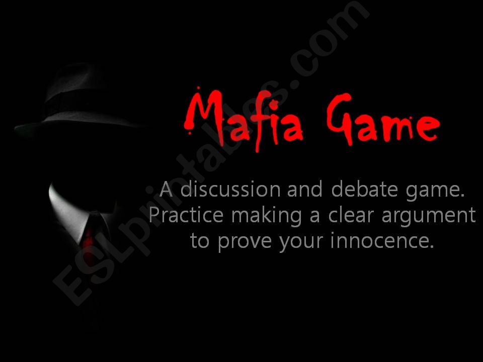 Mafia Game powerpoint