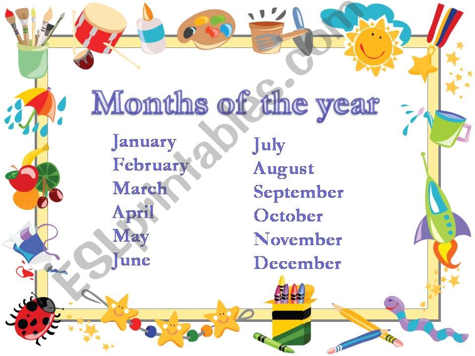 Months of the Year powerpoint