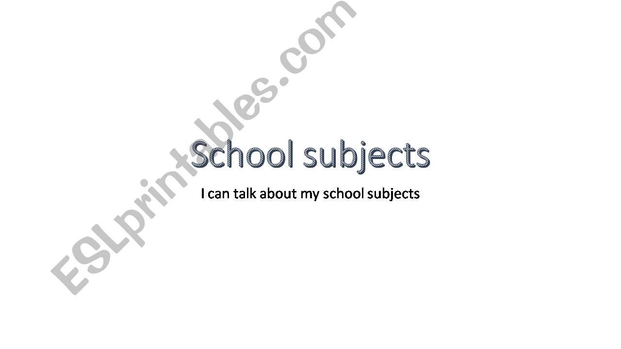 School subjects GAME powerpoint