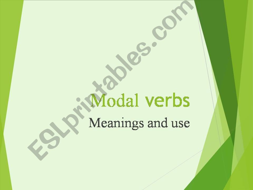 Modal verbs (degrees of certainty)