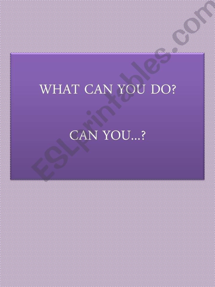 What Can you do? I can... powerpoint