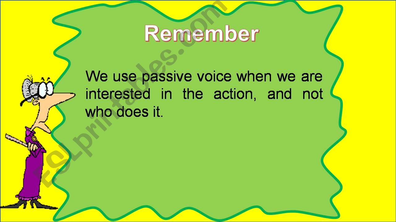 present passive voice exercises