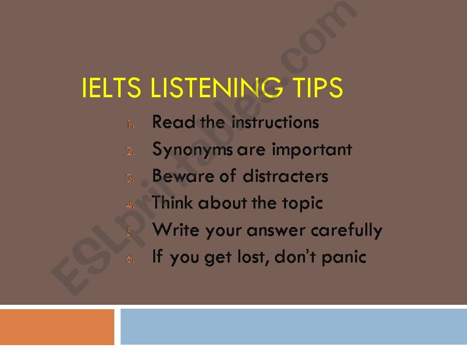 IELTS listening Tips powerpoint