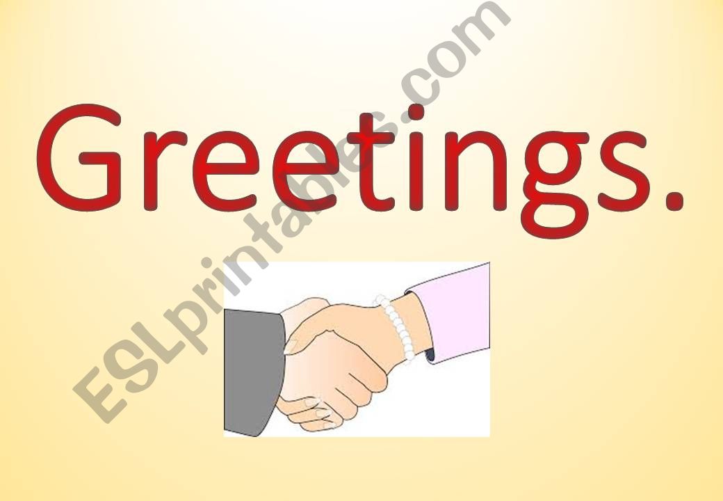 Greetings and responses. powerpoint