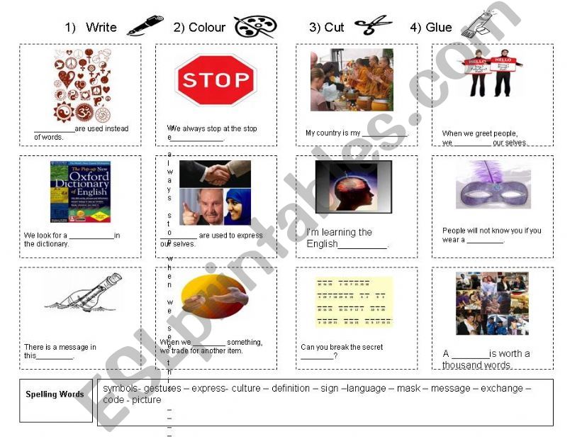 Spelling Words Symbols powerpoint