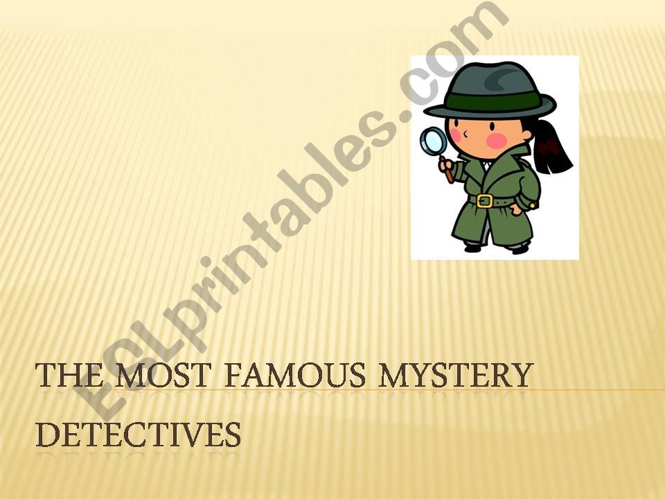 MYSTERY DETECTIVES powerpoint