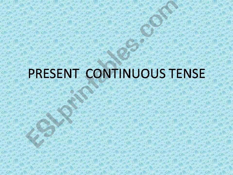 present  contnuous powerpoint