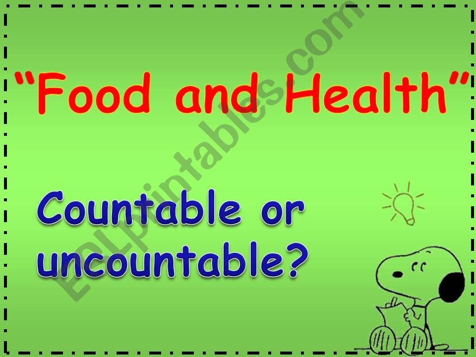 Countable and uncountable + exercises