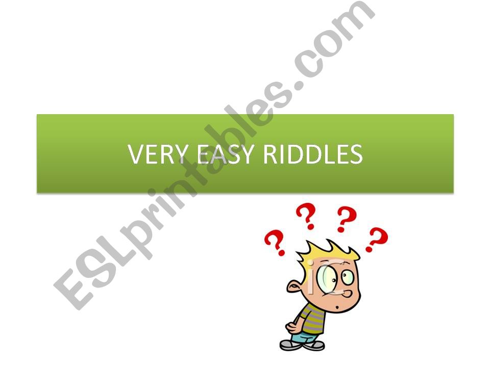Very Easy Riddles powerpoint