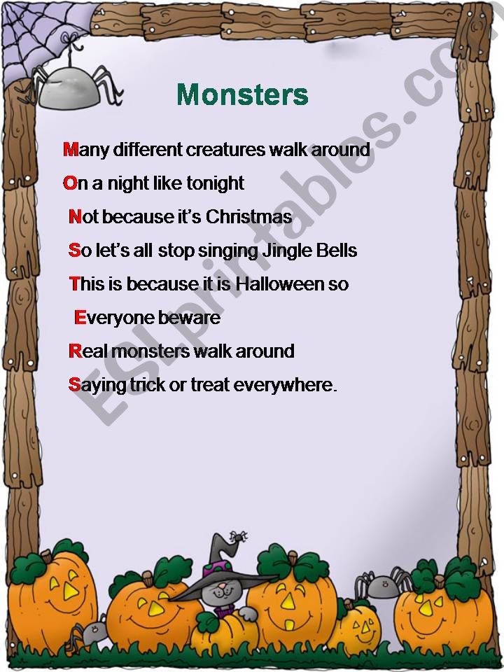 Pumpkin Acrostic Poem picflamingo