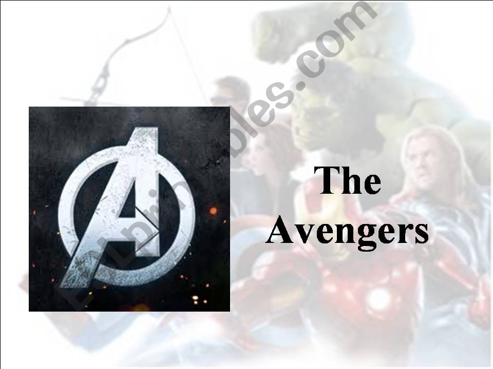 Adjectives with The Avengers powerpoint