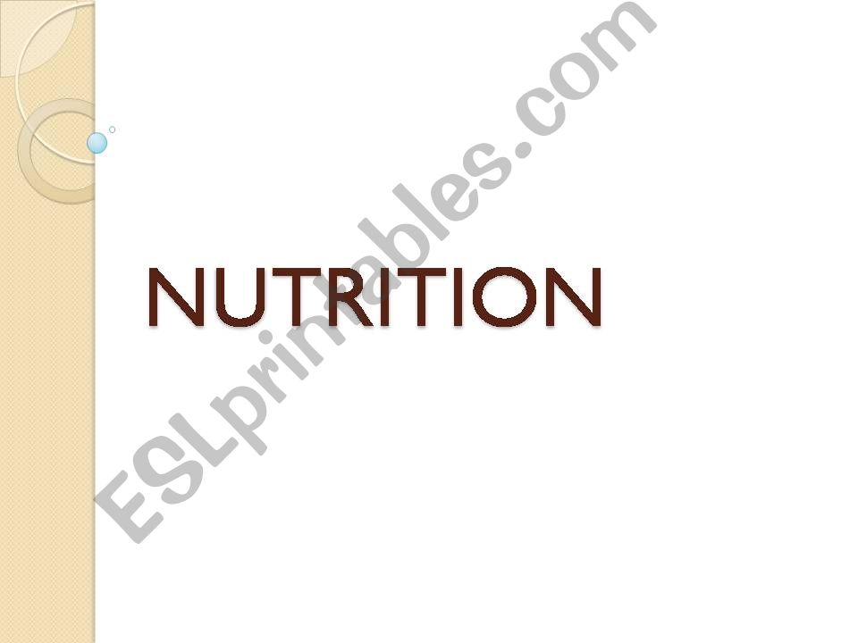 Nutrition powerpoint