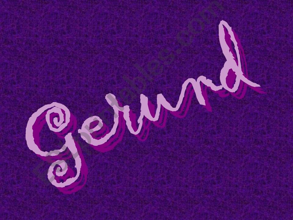 Gerunds and Infinitives powerpoint