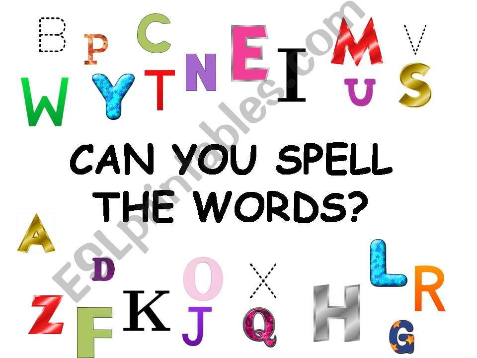 Word spelling powerpoint