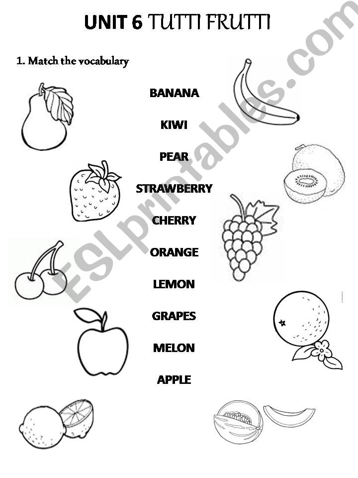 FRUIT VOCABULARY powerpoint