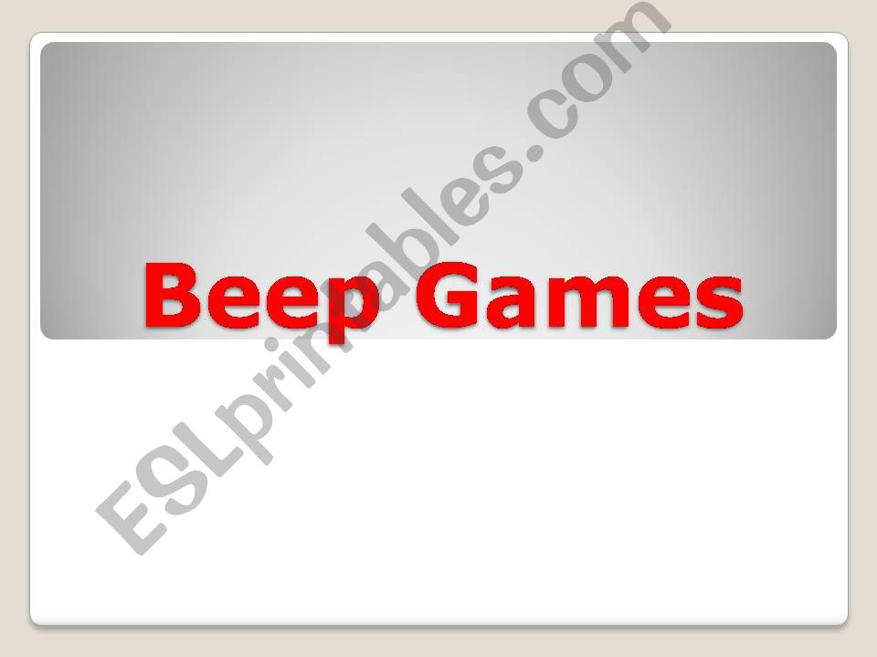 Beep Game powerpoint