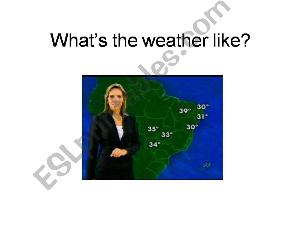 Whats the weather like? Intro vocabulary + review