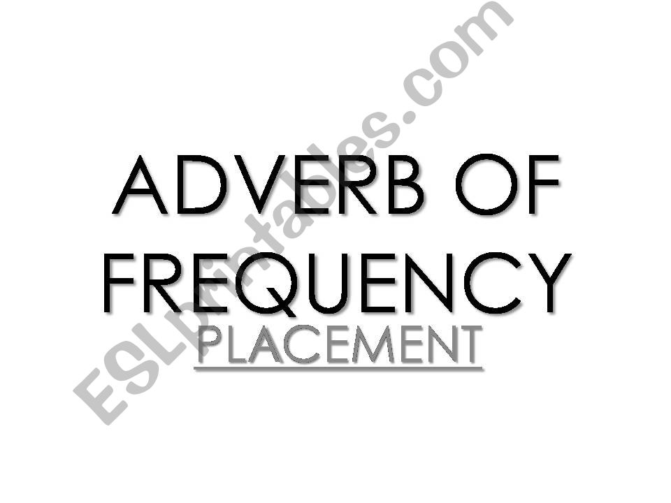 adverb of frequency powerpoint