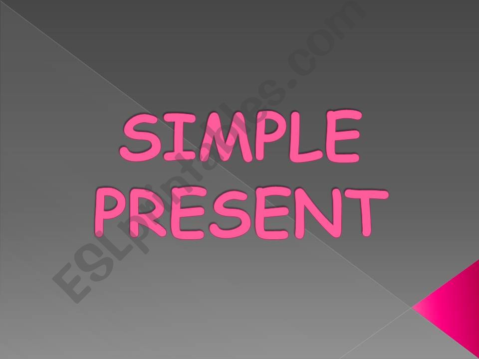 SIMPLE PRESENT TENSE powerpoint