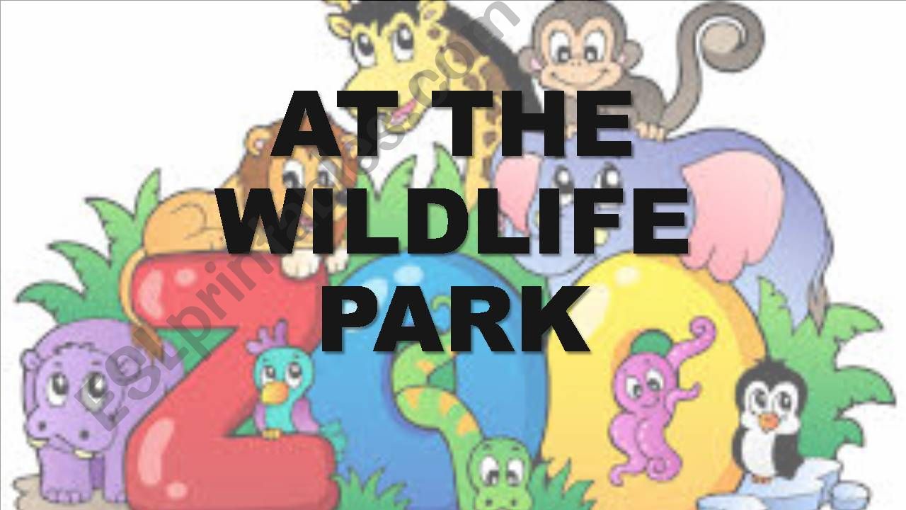 At the wild life park powerpoint