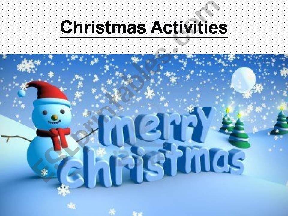 Christmas Activities powerpoint