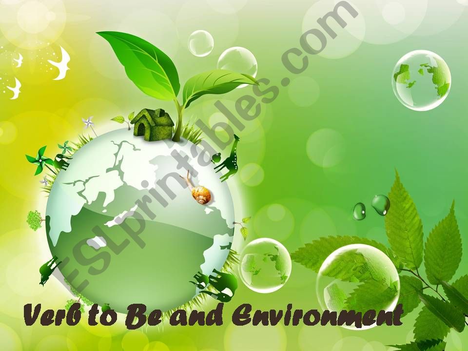 Verb be and Environment powerpoint