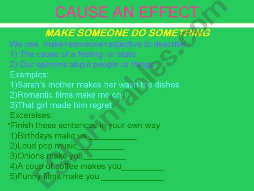 cause and effect powerpoint