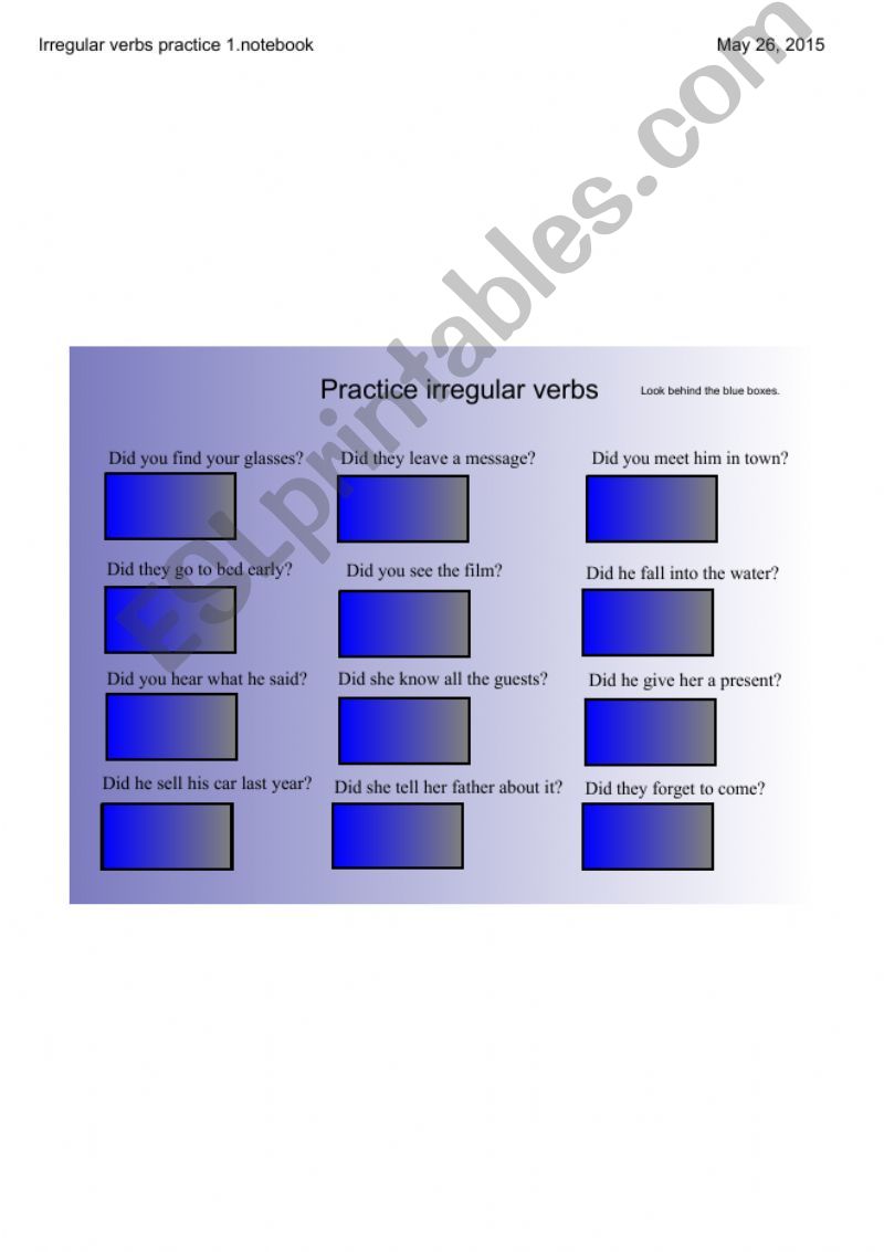 Irregular verbs powerpoint