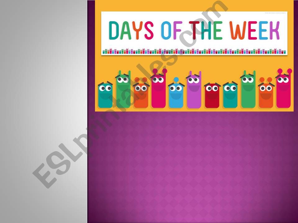 Days of the Week powerpoint