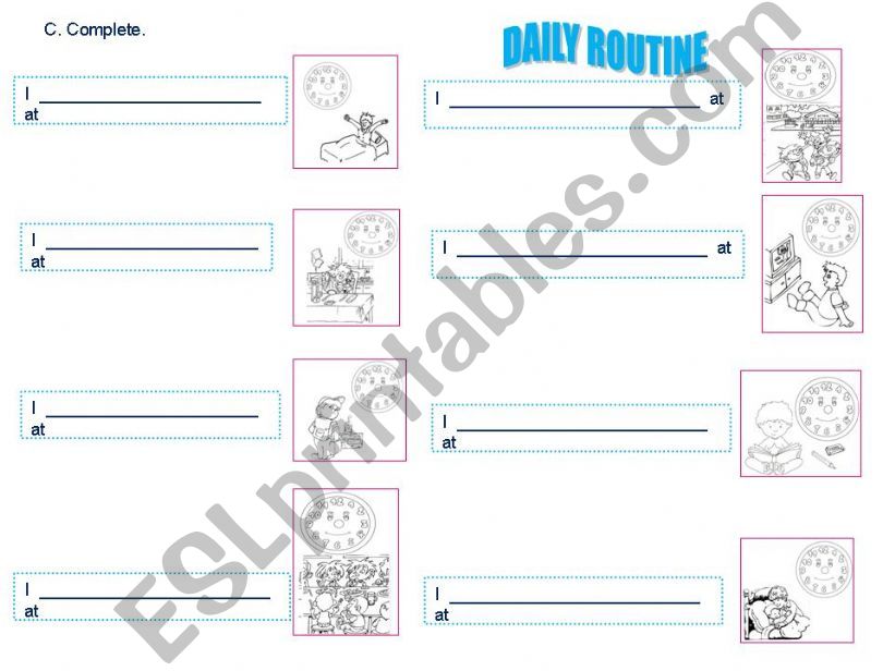 Daily Routines 4 of 4 (Production)