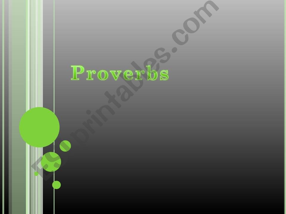  Proverbs Game  powerpoint