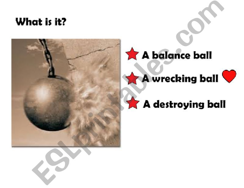 Wrecking Ball powerpoint