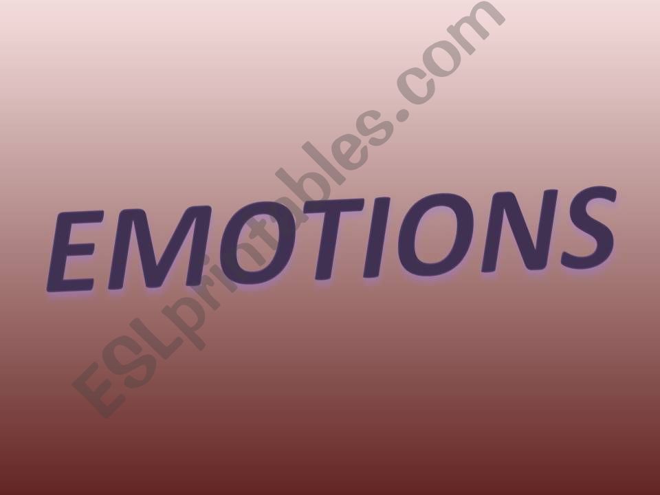 Emotions powerpoint