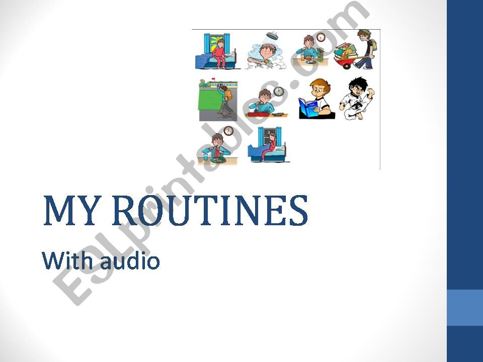 MY ROUTINES with audio powerpoint