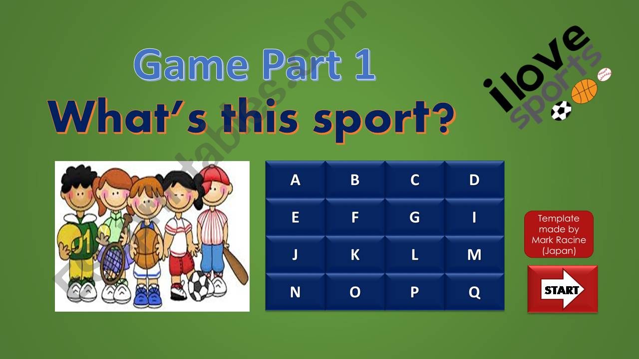 SPORTS by equipment GAME PART 1