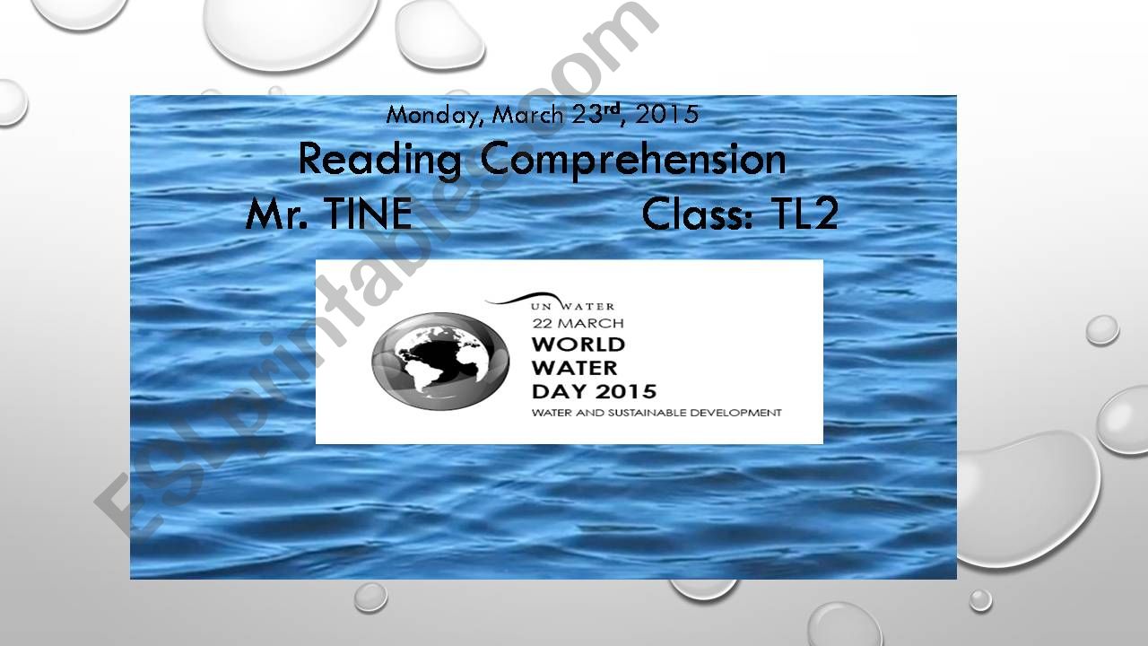 The world water day powerpoint