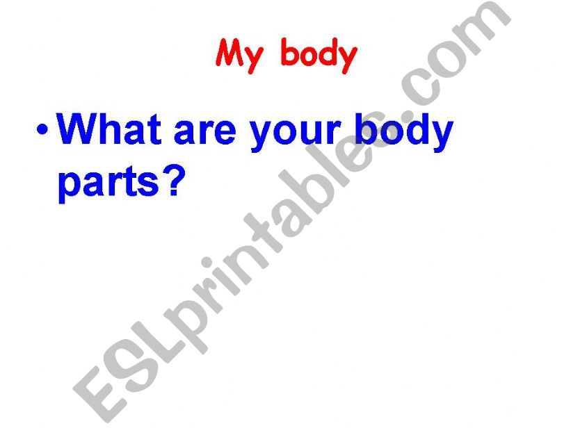 My body powerpoint